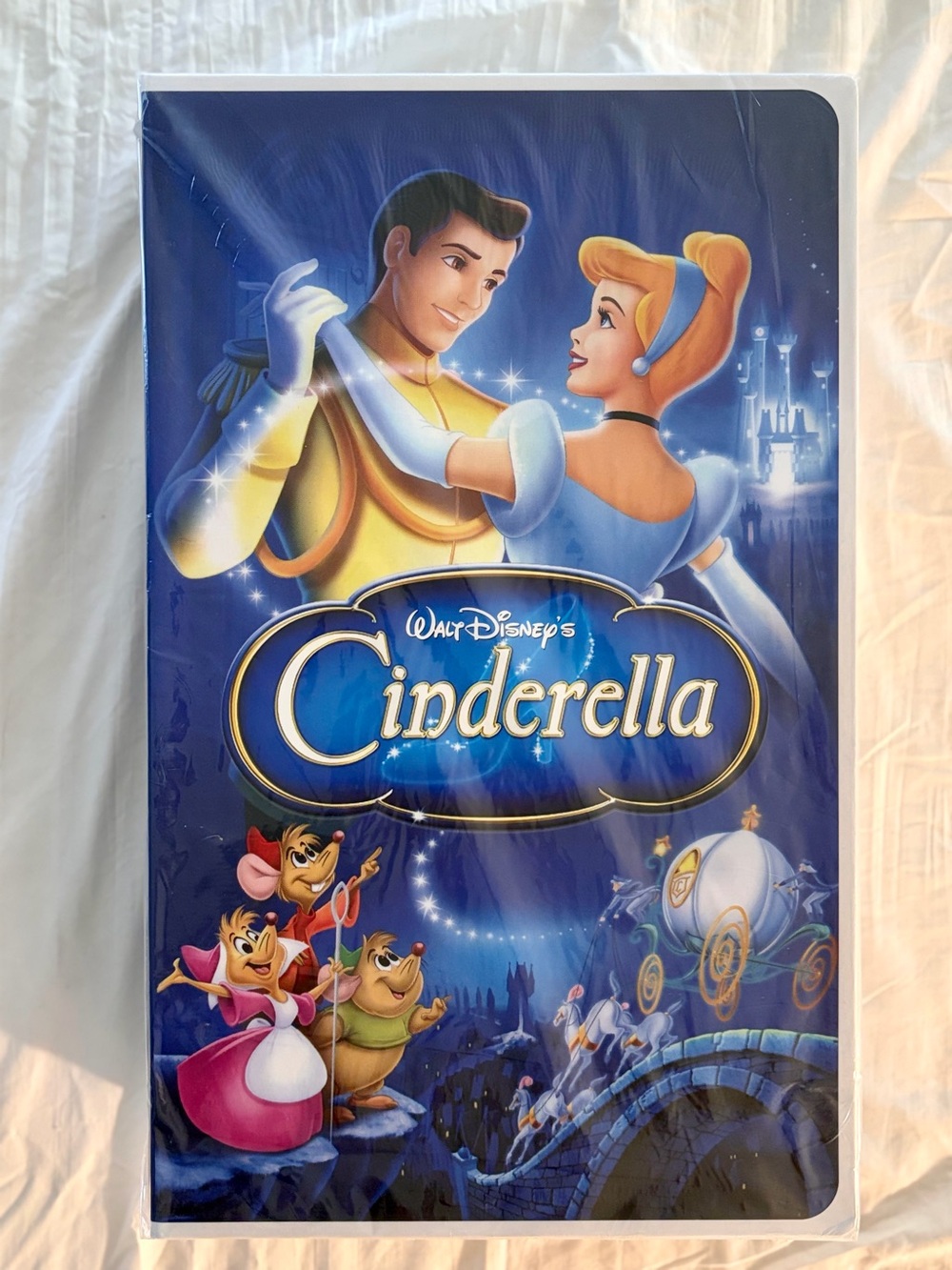 NEW Sealed Disney Cinderella Platinum Edition VHS Boxed Throw Blanket